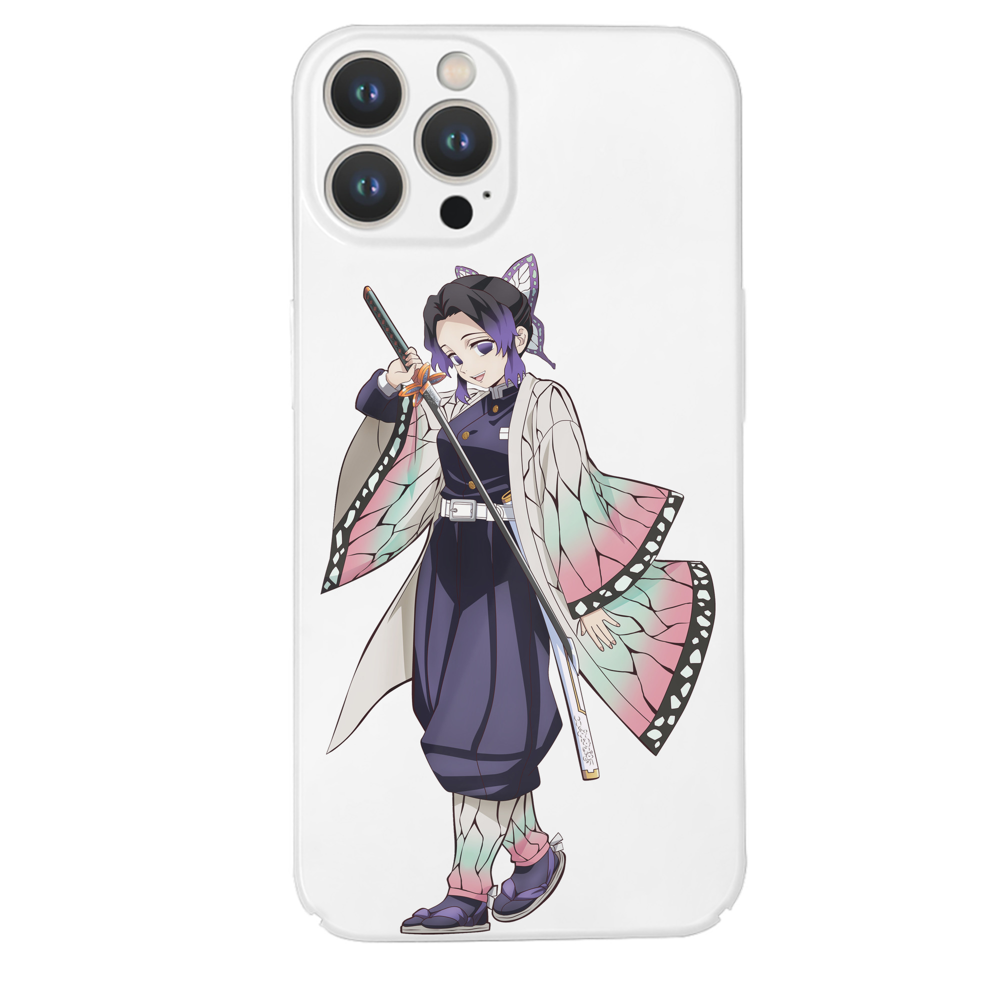 （画像用） 鬼滅の刃（きめつのやいば）蟲柱-胡蝶 しのぶ／こちょう しのぶ Kochou Shinobu 【iPhone 14シリーズ対応】ハードケース